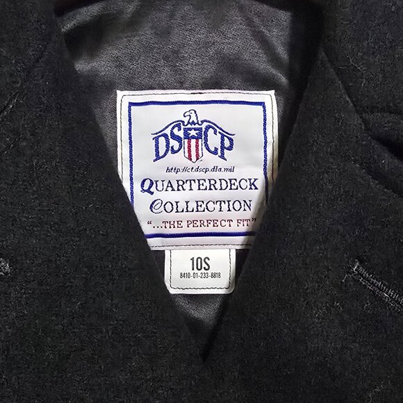 DSCP Quarterdeck Sterlingwear of Boston Enlisted Navy Peacoat - Black - Sz 10S - Picture 2 of 6